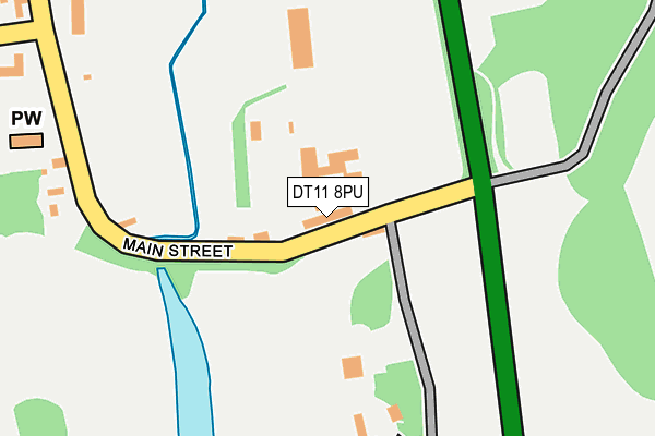 DT11 8PU map - OS OpenMap – Local (Ordnance Survey)