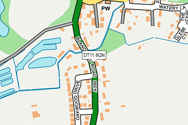 DT11 8QN map - OS OpenMap – Local (Ordnance Survey)