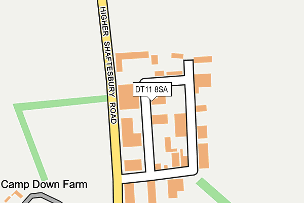 DT11 8SA map - OS OpenMap – Local (Ordnance Survey)