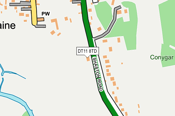 DT11 8TD map - OS OpenMap – Local (Ordnance Survey)