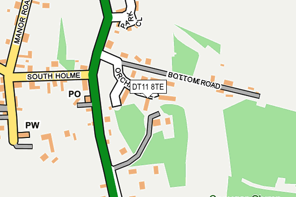 DT11 8TE map - OS OpenMap – Local (Ordnance Survey)