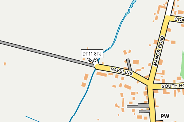 DT11 8TJ map - OS OpenMap – Local (Ordnance Survey)