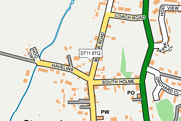 DT11 8TQ map - OS OpenMap – Local (Ordnance Survey)