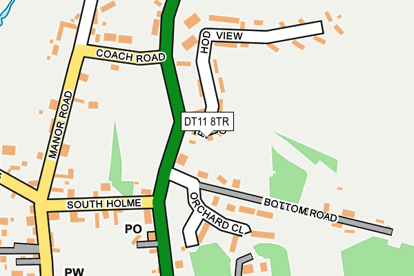 DT11 8TR map - OS OpenMap – Local (Ordnance Survey)