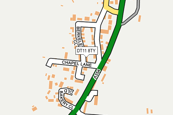 DT11 8TY map - OS OpenMap – Local (Ordnance Survey)