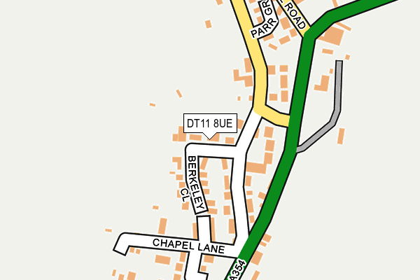 DT11 8UE map - OS OpenMap – Local (Ordnance Survey)