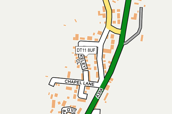 DT11 8UF map - OS OpenMap – Local (Ordnance Survey)