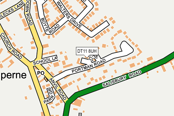 DT11 8UH map - OS OpenMap – Local (Ordnance Survey)