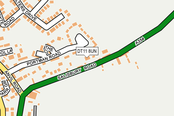 DT11 8UN map - OS OpenMap – Local (Ordnance Survey)