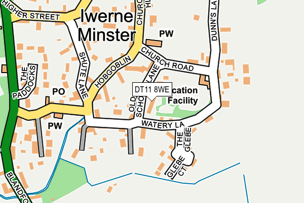 DT11 8WE map - OS OpenMap – Local (Ordnance Survey)