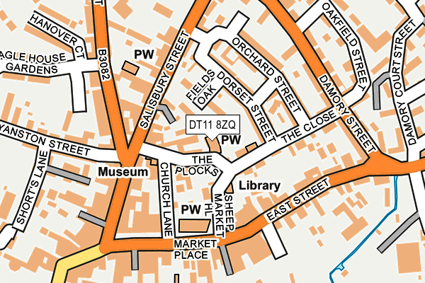 DT11 8ZQ map - OS OpenMap – Local (Ordnance Survey)