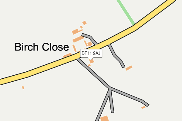 DT11 9AJ map - OS OpenMap – Local (Ordnance Survey)