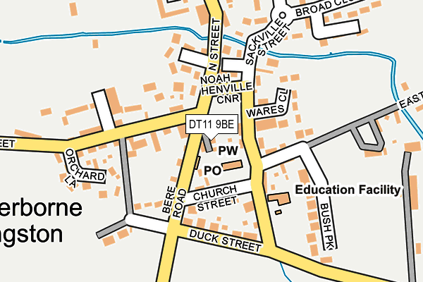 DT11 9BE map - OS OpenMap – Local (Ordnance Survey)