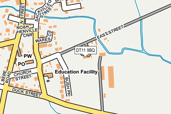 DT11 9BQ map - OS OpenMap – Local (Ordnance Survey)