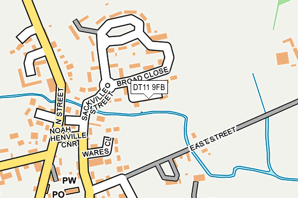 DT11 9FB map - OS OpenMap – Local (Ordnance Survey)