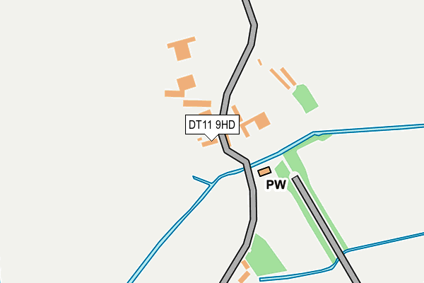 DT11 9HD map - OS OpenMap – Local (Ordnance Survey)