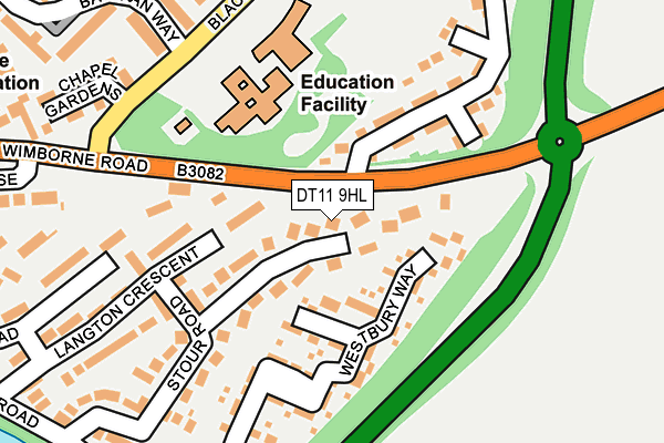 DT11 9HL map - OS OpenMap – Local (Ordnance Survey)