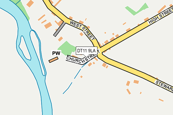 DT11 9LA map - OS OpenMap – Local (Ordnance Survey)