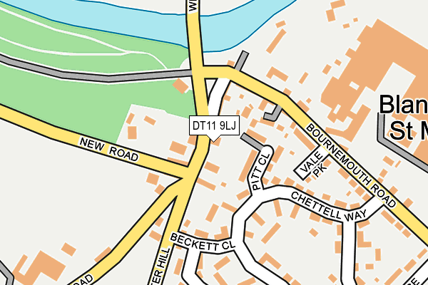 DT11 9LJ map - OS OpenMap – Local (Ordnance Survey)