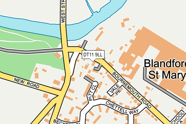 DT11 9LL map - OS OpenMap – Local (Ordnance Survey)