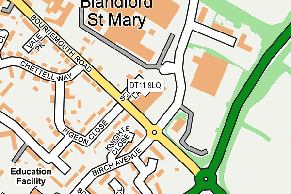 DT11 9LQ map - OS OpenMap – Local (Ordnance Survey)