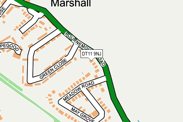 DT11 9NJ map - OS OpenMap – Local (Ordnance Survey)