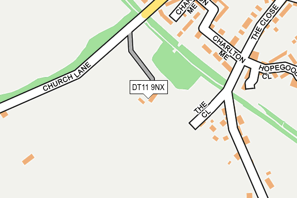 DT11 9NX map - OS OpenMap – Local (Ordnance Survey)