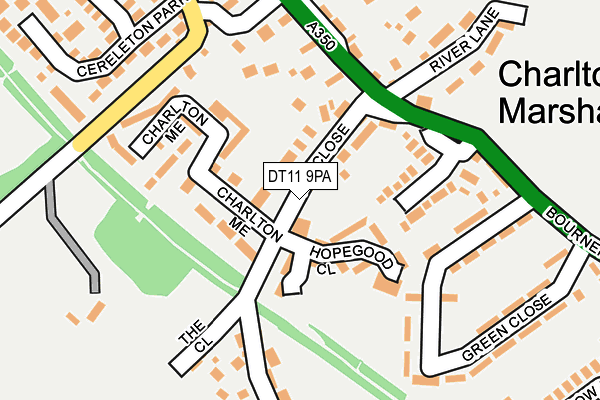 DT11 9PA map - OS OpenMap – Local (Ordnance Survey)