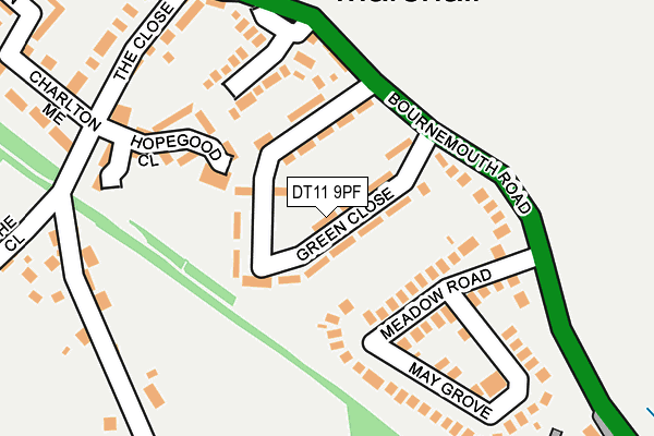 DT11 9PF map - OS OpenMap – Local (Ordnance Survey)