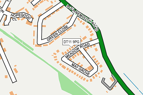 DT11 9PG map - OS OpenMap – Local (Ordnance Survey)