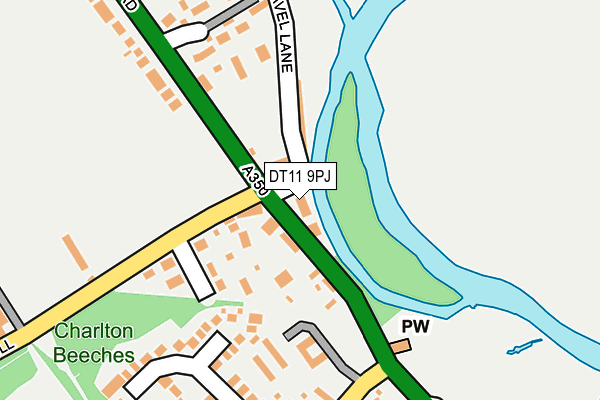 DT11 9PJ map - OS OpenMap – Local (Ordnance Survey)