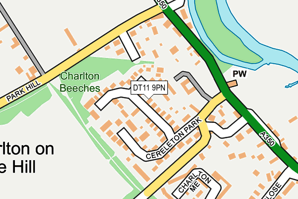 DT11 9PN map - OS OpenMap – Local (Ordnance Survey)