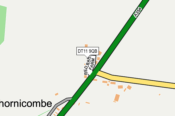 DT11 9QB map - OS OpenMap – Local (Ordnance Survey)