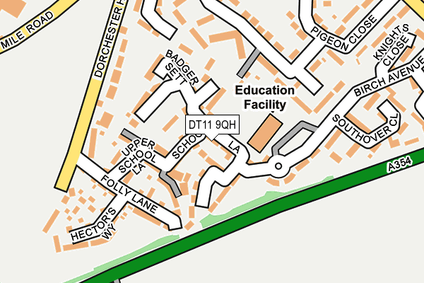 DT11 9QH map - OS OpenMap – Local (Ordnance Survey)