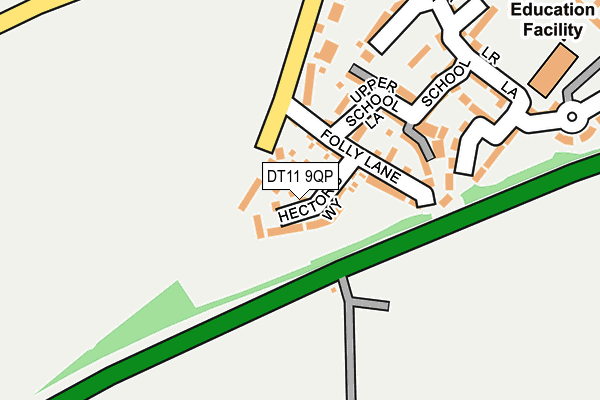 DT11 9QP map - OS OpenMap – Local (Ordnance Survey)