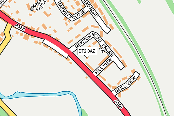 DT2 0AZ map - OS OpenMap – Local (Ordnance Survey)