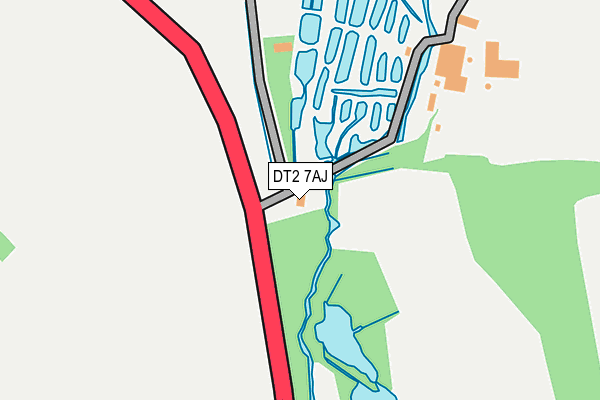 DT2 7AJ map - OS OpenMap – Local (Ordnance Survey)