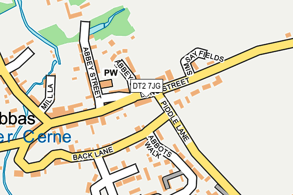 DT2 7JG map - OS OpenMap – Local (Ordnance Survey)