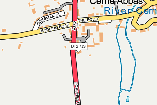 DT2 7JS map - OS OpenMap – Local (Ordnance Survey)