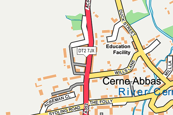 DT2 7JX map - OS OpenMap – Local (Ordnance Survey)