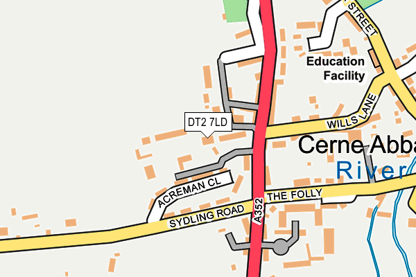 DT2 7LD map - OS OpenMap – Local (Ordnance Survey)