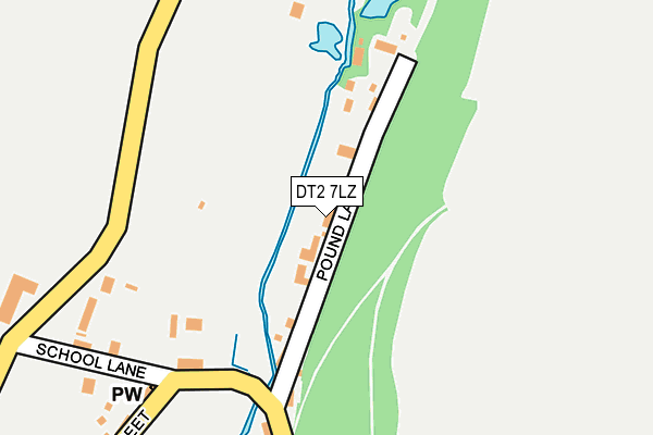 DT2 7LZ map - OS OpenMap – Local (Ordnance Survey)