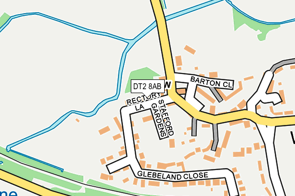 DT2 8AB map - OS OpenMap – Local (Ordnance Survey)