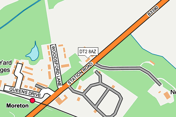 DT2 8AZ map - OS OpenMap – Local (Ordnance Survey)