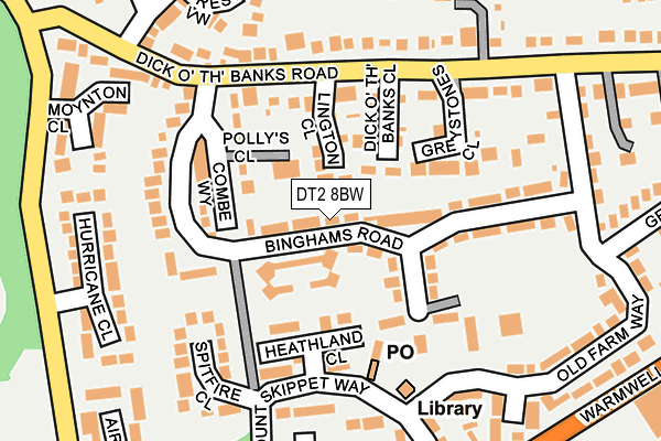 DT2 8BW map - OS OpenMap – Local (Ordnance Survey)