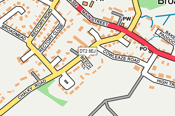 DT2 8EJ map - OS OpenMap – Local (Ordnance Survey)