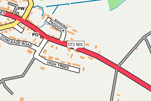 DT2 8ES map - OS OpenMap – Local (Ordnance Survey)