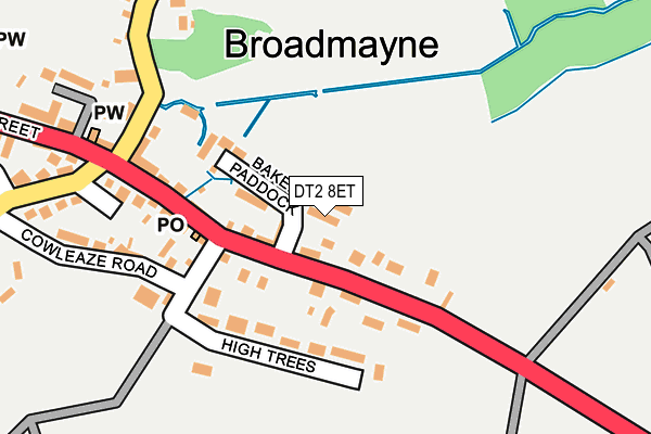 DT2 8ET map - OS OpenMap – Local (Ordnance Survey)