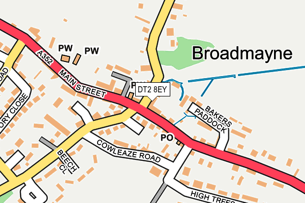 DT2 8EY map - OS OpenMap – Local (Ordnance Survey)