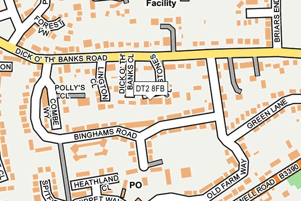 DT2 8FB map - OS OpenMap – Local (Ordnance Survey)